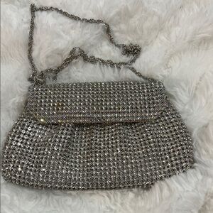 Johann Becker Elegant Silver Chainmail Evening Bag